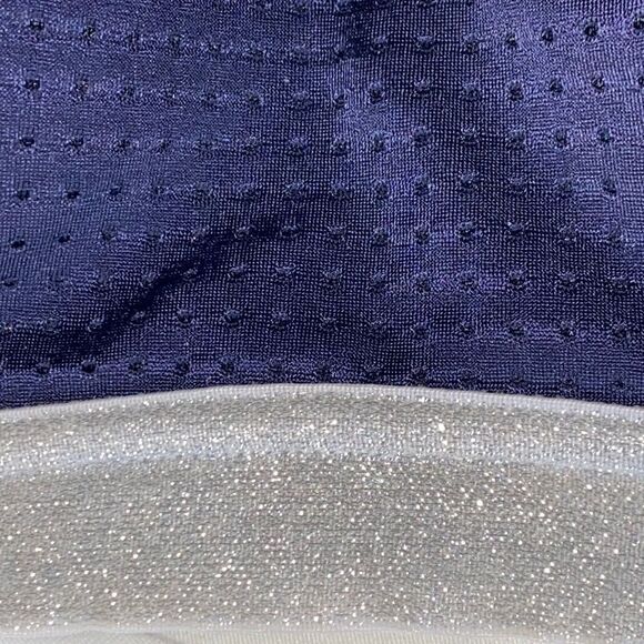 Victoria's Secret Sport Navy Blue Silver Sparkle Glitter Shimmer Strappy Bra - Picture 10 of 16